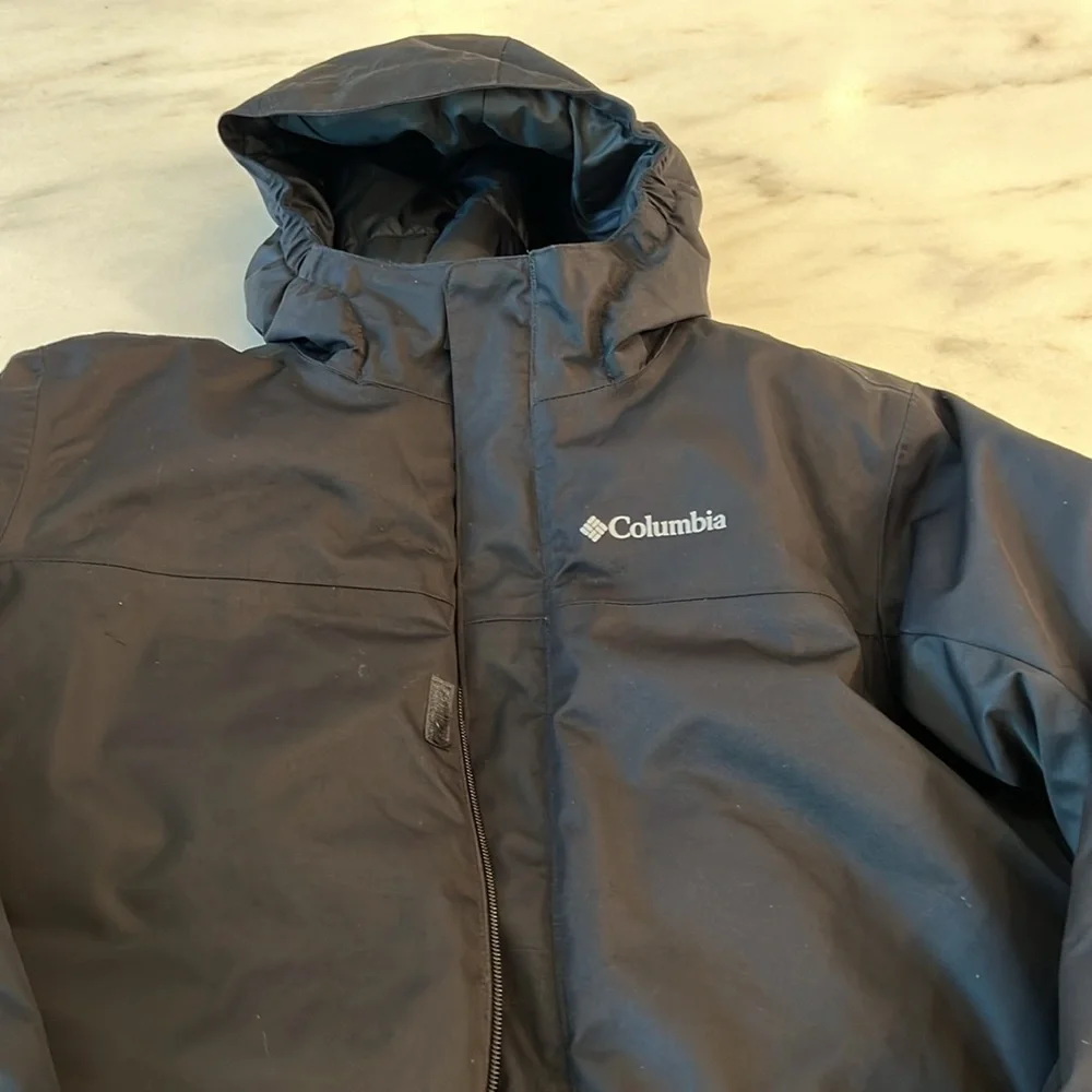 Columbia Black Omni tech youth large 14 16 insulated jacket winter ski - Picture 3 of 5